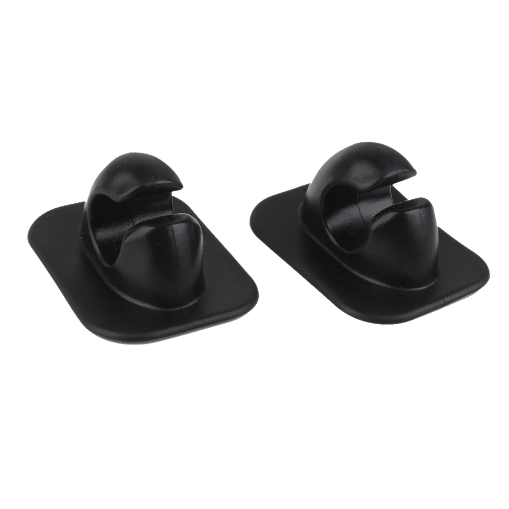 MagiDeal 2Pcs PVC Paddle Hooks Holder for Fishing Boat Kayaks Black