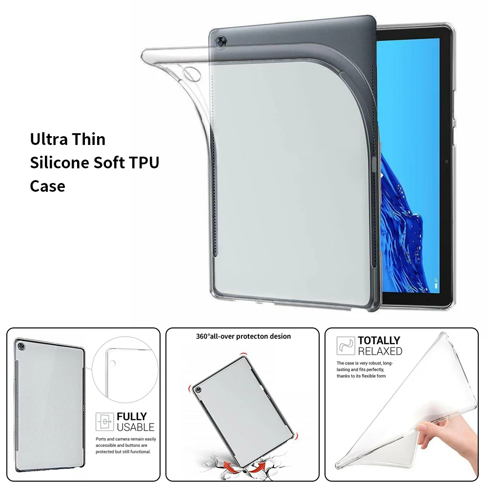 Противоударный Настольный чехол для Lenovo Tab E7 E8 E10 P10 X705F X104F 8304F 7104F Yoga 5 прозрачный