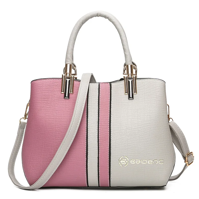 

Bag 2018 Spring And Summer New Style Korean-style Trend Contrast Color Shoulder Bag/ Hand Bag Shoulder Different Size Bags Three