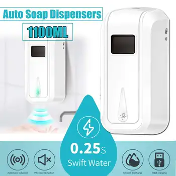 

1000ml Automatic Soap Dispenser Wall Mounted Touchless Auto Sensor Liquid Soap Pump Dispenser for Bathroom Kitchen