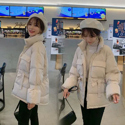 

19 New Style Autumn & Winter down Jacket Cotton-padded Clothes Women's Short INS Loose-Fit Slimming Cotton Overcoat