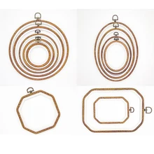 Aro de bastidor de madera para manualidades, aro de bordado Simple, Herramienta de punto de cruz circular, artesanía del hogar, herramientas y accesorios de costura