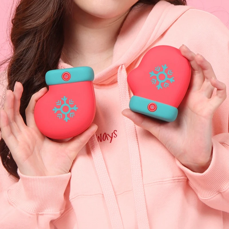 Christmas Mini Electric Warmer Hand Warmers Rechargeable Pocket Heater Warming Can Be Used for Mobile Power Home Travel