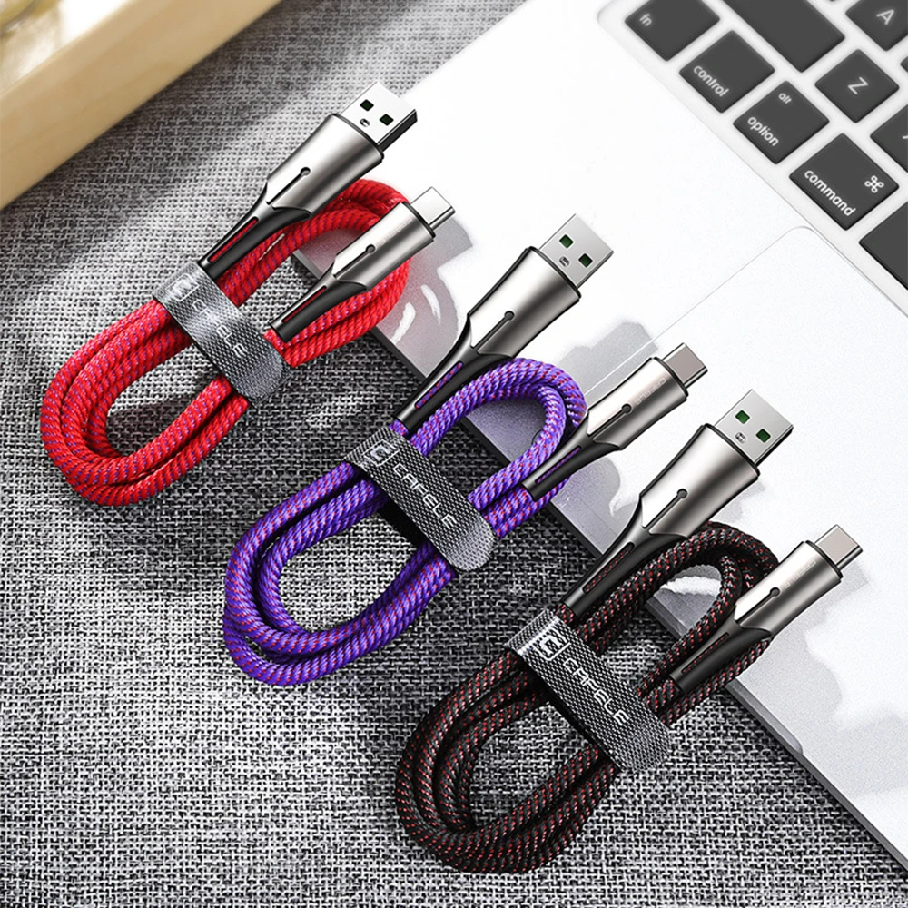 FDBRO 5А type C USB кабель для быстрой зарядки для телефонов huawei samsung Xiaomi Oneplus кабели синхронизации данных из цинкового сплава