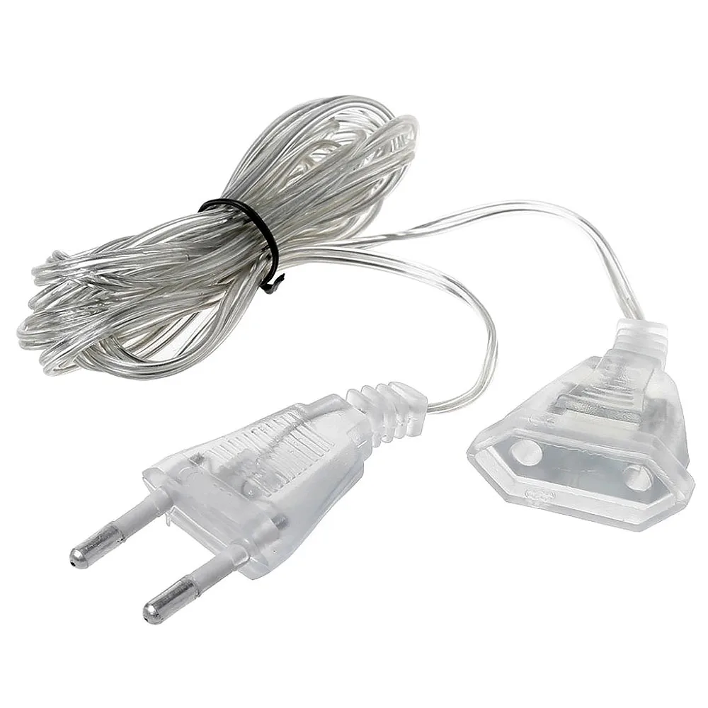 

3m 5m Power Extension Cable Extender Wire for LED String Fairy Light Christmas Holiday Lights EU 220V/US Plug Lamp Decor