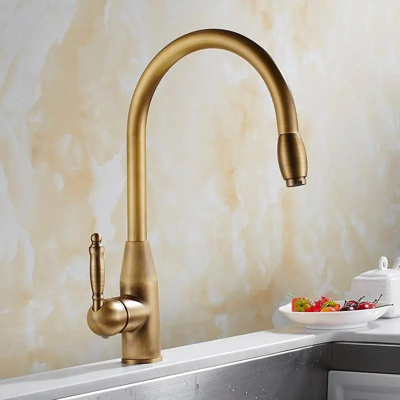 Новое поступление кухонный кран античная бронза латунь кухонная раковина