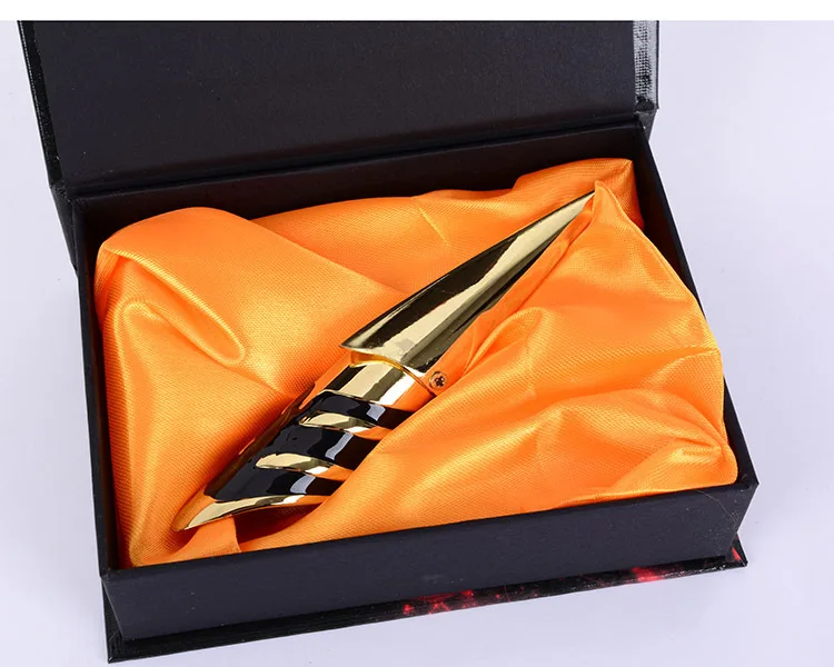 

Anime Bleach Soi Fong Sword Fingertip Metal Knuckle Punk Finger Ring Toy Collection Cosplay Accessories Props Costumes In Box