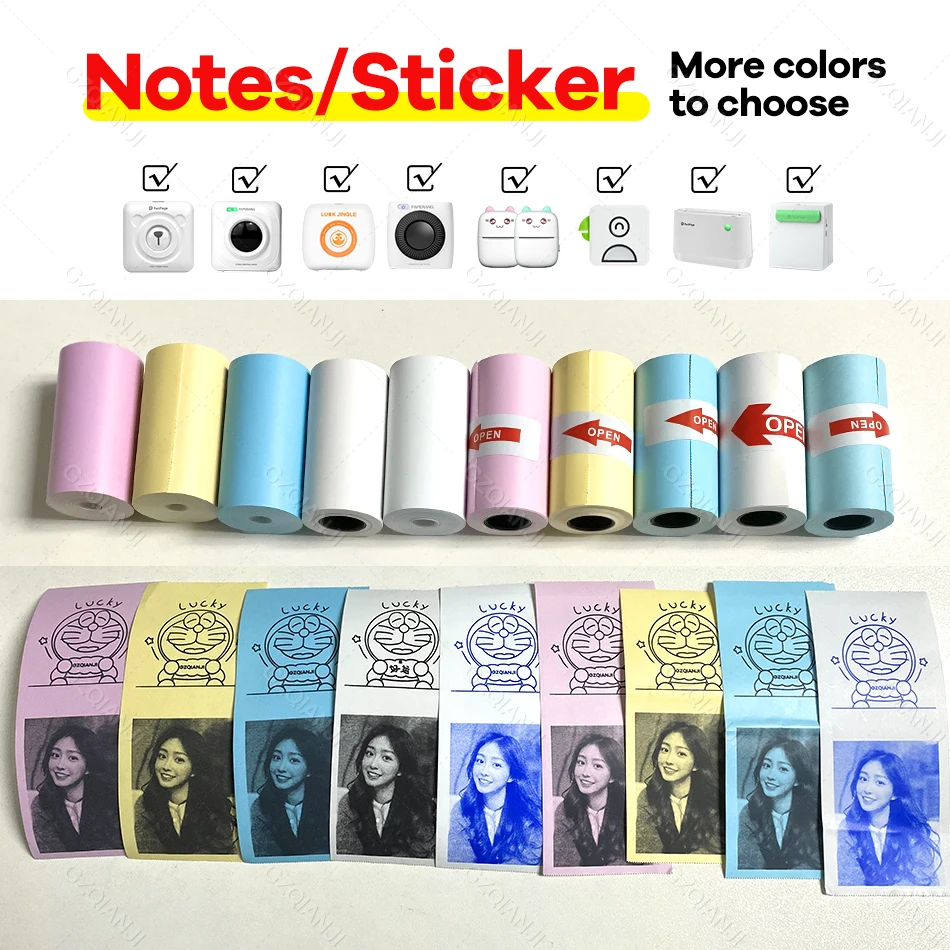 Soedan transactie idee Thermische Kleur Sticker Notes Label Fotopapier Zelfklevend Papier Roll  Voor 58Mm Peripage A6 A8 A9 Paperang p1 P2 Thermische Printer _ -  AliExpress Mobile