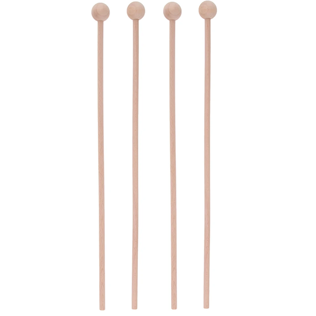 2 Pair Wooden Tongue Drum Stick Mallets Percussion Instrument Accessory 42cm