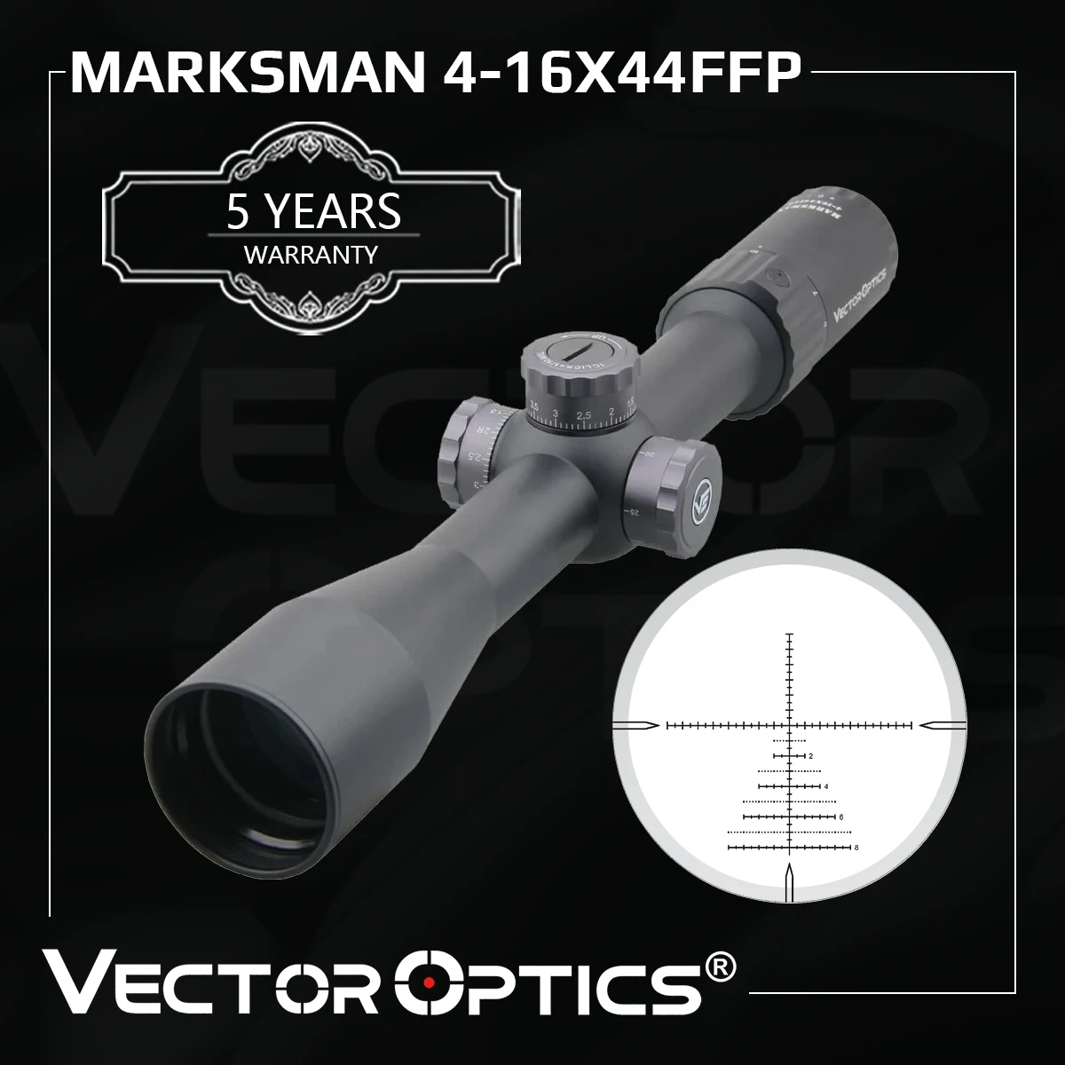 Vector Optics Marksman 4-16x44 FFP Tactical Rifle scope 1/10 MIL First Focal Plane Sniper Hunting Riflescope Shock Proof .338