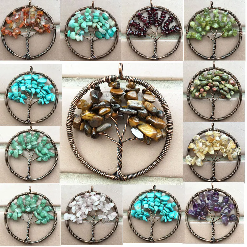 Жизнь дерева Амазонит гранат кристалл Сердолик Howlite тигровый глаз авантюрин Unakite