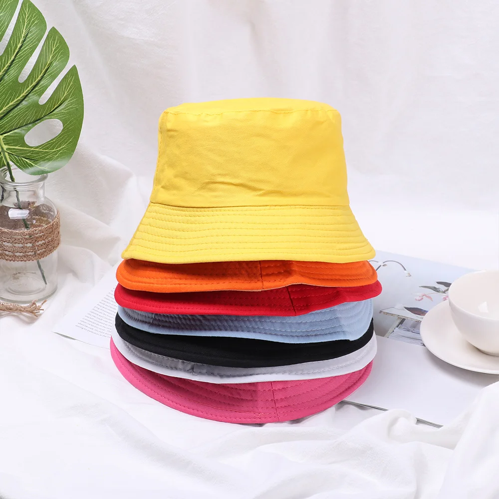 

1PC New Unisex Summer Foldable Bucket Hat Women Outdoor Sunscreen Cotton Fishing Hunting Cap Men Women Sun Prevent Hats