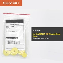 1 комплект(17 шт.) Италия для YAMAHA 17 закрыто-флейта с отверстиями корпуса кожаные накладки для YAMAHA 17 закрытое отверстие кнопка флейты колодки