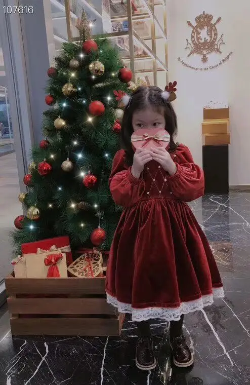 Рождественское платье для девочек; модное и теплое От 2 до 12 лет для улицы