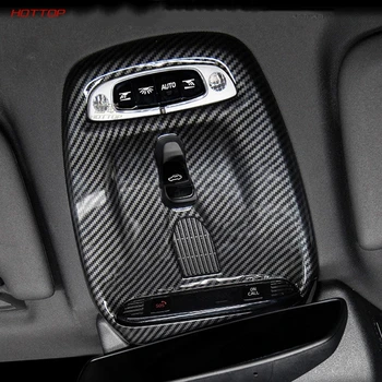 

ABS Carbon Fiber Texture Black front reading lamp frame sticker for Volvo S90 2018 2019 2020
