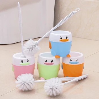 

Lovely Cartoon Penguin Toilet Brush Holder Set Toilet Cleaning Brush With Holder Household Cleaning Tools Bathroom Accessories