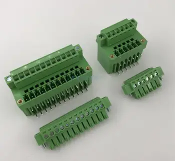 

10sets 3.81mm double layer with fixed ears male and female plug-in terminal block K15EDGVHM / RHM-3.81 straight / curved needle