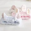 Mujeres niñas lindo Coral vellón gato orejas elásticas diademas suave cómodo lavado cara baño bandas de pelo foto Prop accesorios para el cabello ► Foto 1/6