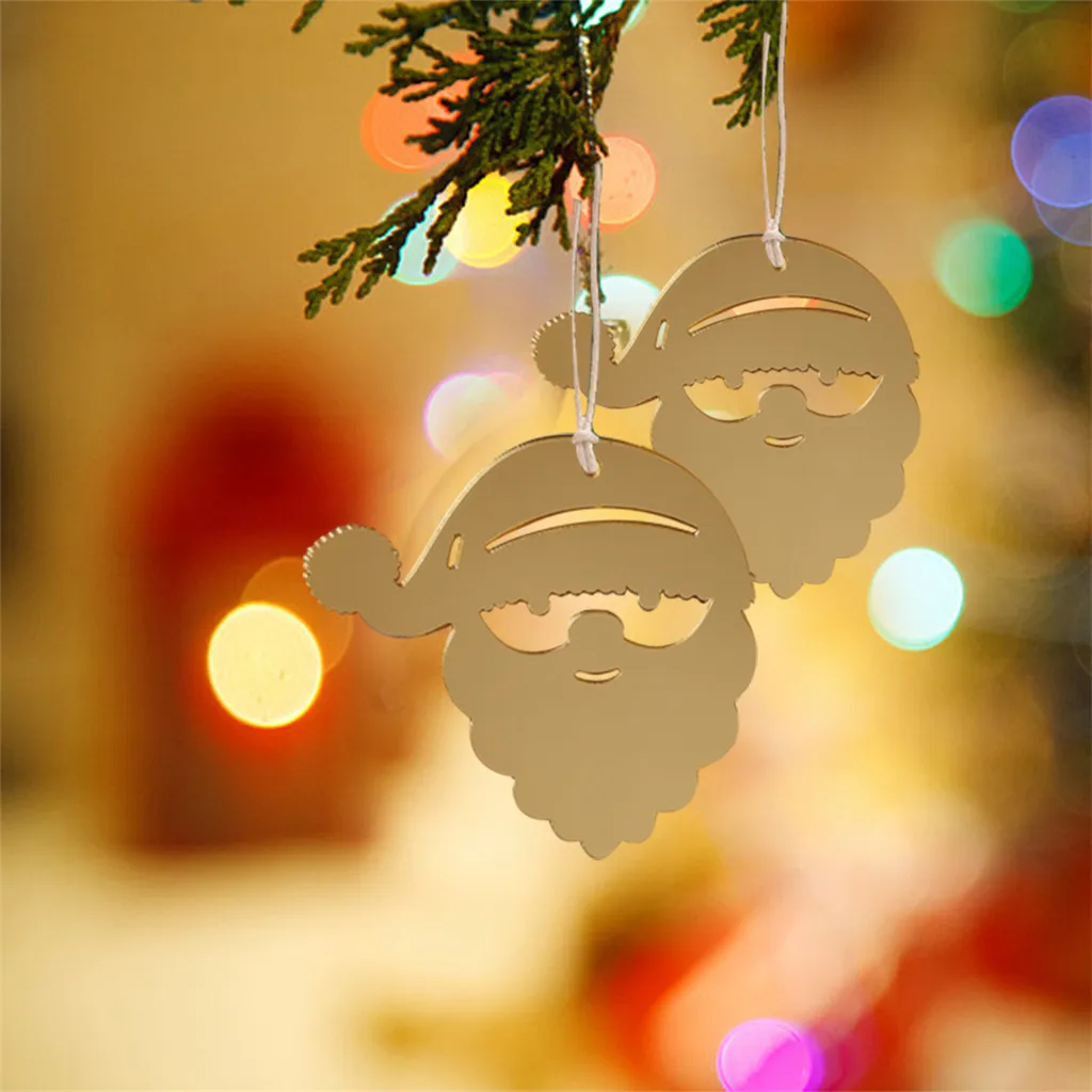 10 шт. рождественское искусство акриловая подвеска на зеркало DIY Рождественская елка кулон домашний Декор рождественские украшения для дома счастливый год - Цвет: M