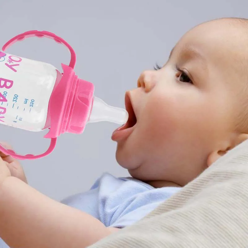 Standard Mouth Baby Infant Kids Automatic Pipette Straw Pacifier Nipple Milk Feeding Bottle / Non slip Handle 250ml Cup Covers | Мать и