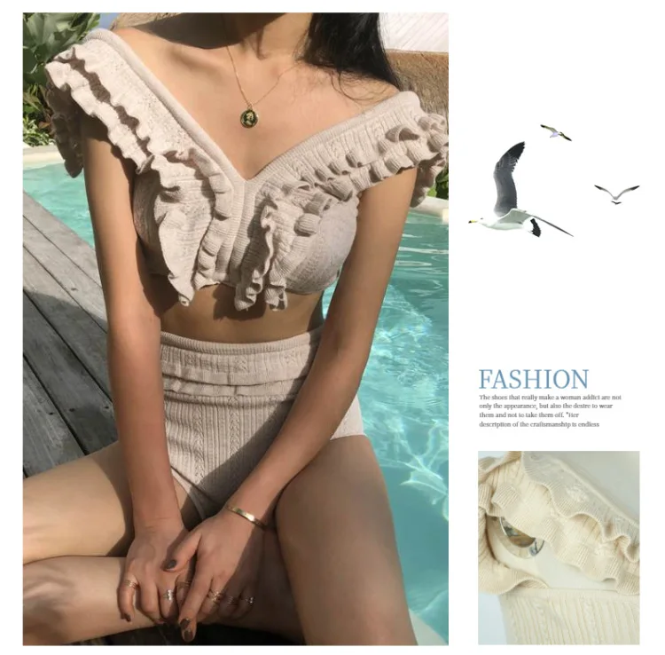 

Swiming Swim Suit Women Plus Size Knitting Covering Backless Restore Swimsuit Female Swimwear Women's Two-Piece Girl Windsurfing
