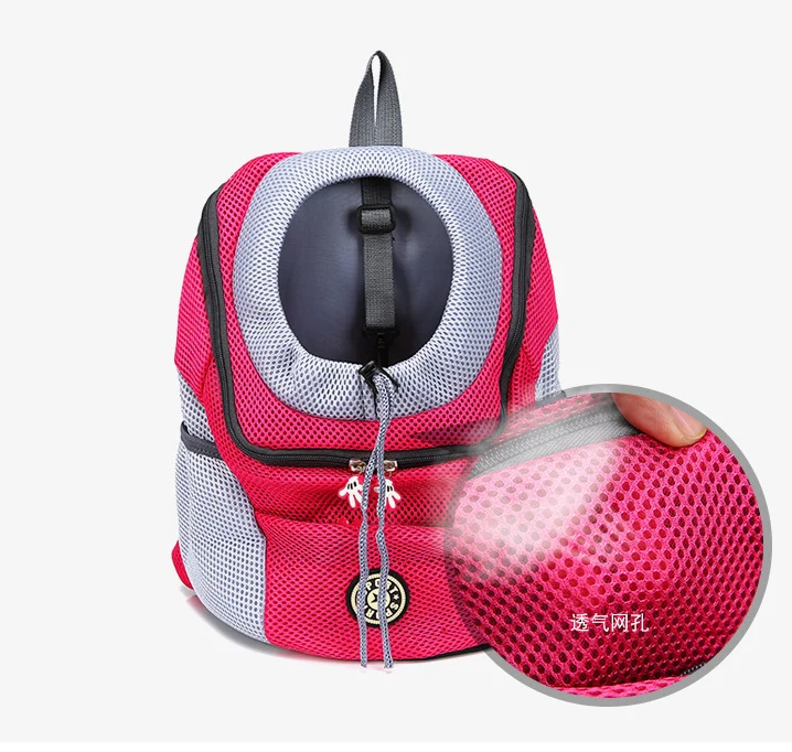Портативная дорожная сумка-переноска для собак на открытом воздухе с двойным плечом, рюкзак для собак, передняя сумка для собак, сетчатый рюкзак на голову