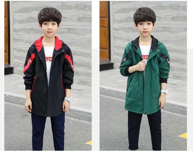 Куртка для мальчиков-подростков; осенне-зимняя куртка для мальчиков; детская куртка; детская теплая верхняя одежда с капюшоном; пальто для мальчиков; одежда