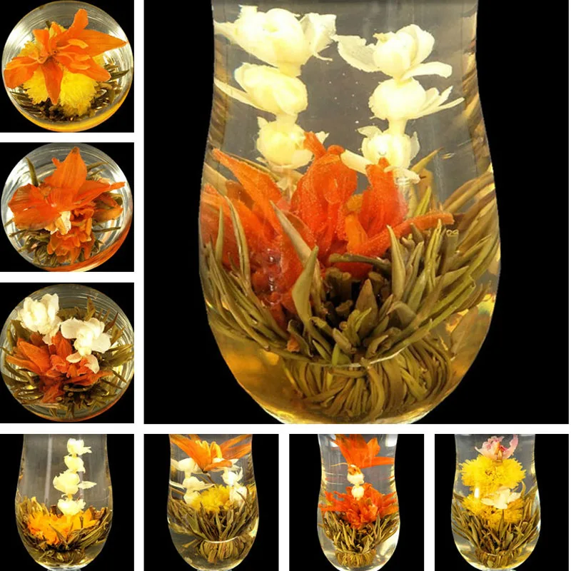 

140g 16 Kinds of Handmade Blooming Flower Tea China Ball blooming flower herbal tea Artistic the tea for health care products