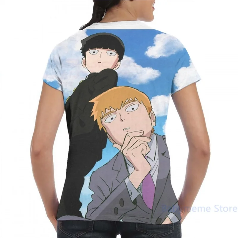 Mob Psycho 100 Мужская футболка женская модная с принтом для девочек топы мальчиков