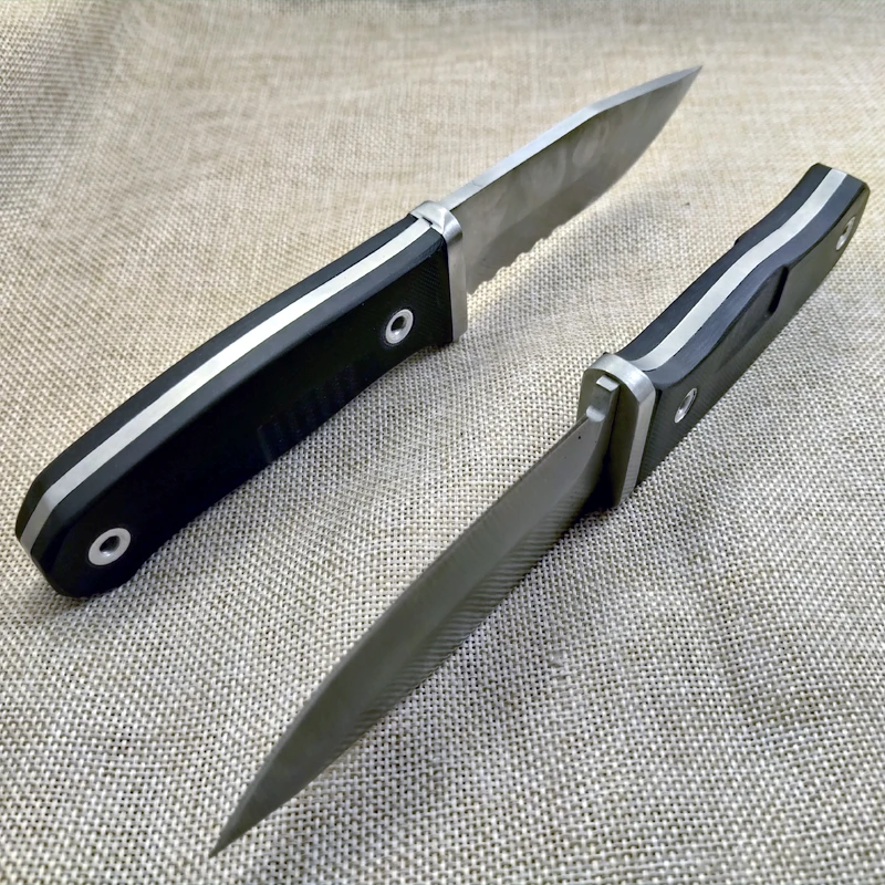 Фирменный Популярный карманный нож, походный нож, охотничий нож с фиксированным лезвием, нож из ATS-34 стали+ Ручка VG10, уличные тактические ножи, кожаная оболочка