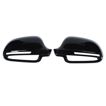 

Left Right Gloss Bright Black Rearview Wing Mirror Cover Cap For- A4 B8.5 S4 2010-2015 A3 S3 2011-2013 A5 S5 2010-2016 8T085