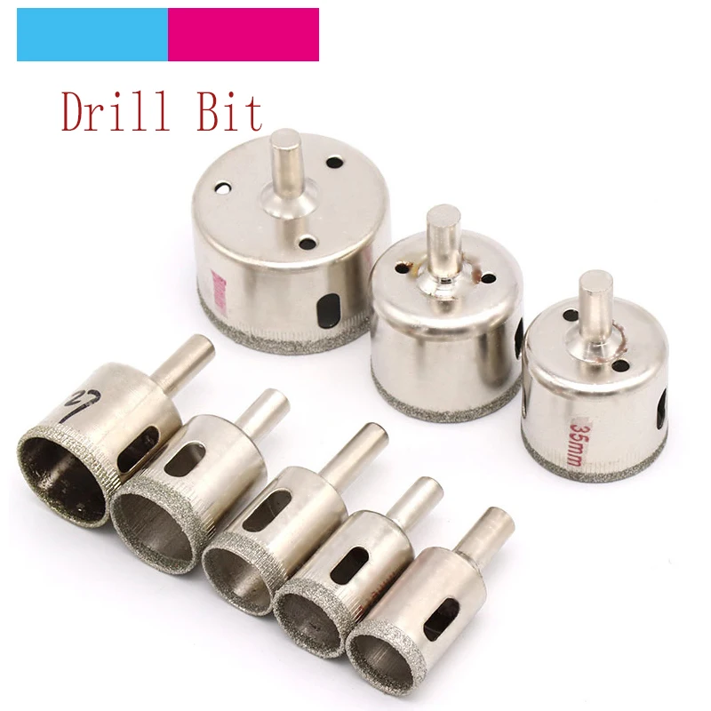 

1pcs 4mm-80mm Diamond Coated Drill Bit Set Tile Marble Glass Ceramic Hole Saw Drilling Bits For Power Tools 6/8mm Shank