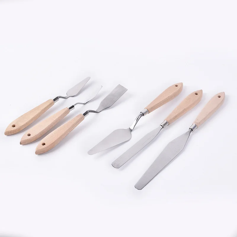 5pcs Painting Mixed Palette Knife Stainless Steel Scraper Spatula Drawing  Art Supplies For Artist Oil Canvas Paint Color Mixing - AliExpress