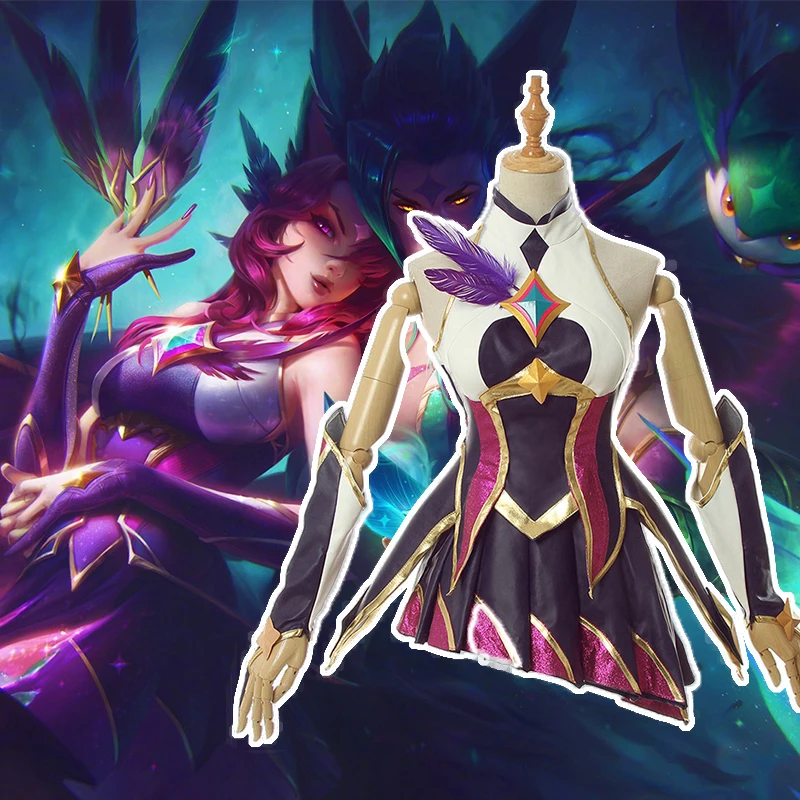 

Game LOL Cosplay Costumes The Guarder of Stars Xayah Cosplay Costume The Rebel Halloween Anime Dresses Suits Full sets Clothes