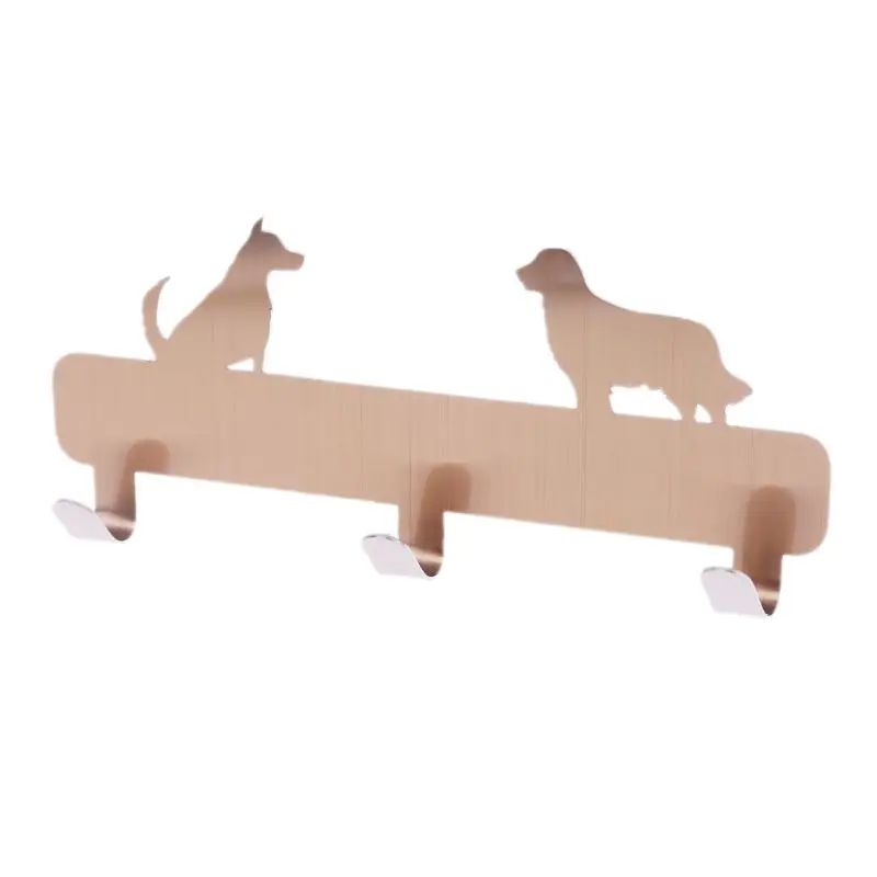 

Waterproof Dog Shaped 3 Hooks Wall Door Rustic Hanger Clothes Coat Hat Key Hanging Home Kitchen Bathroom Decor