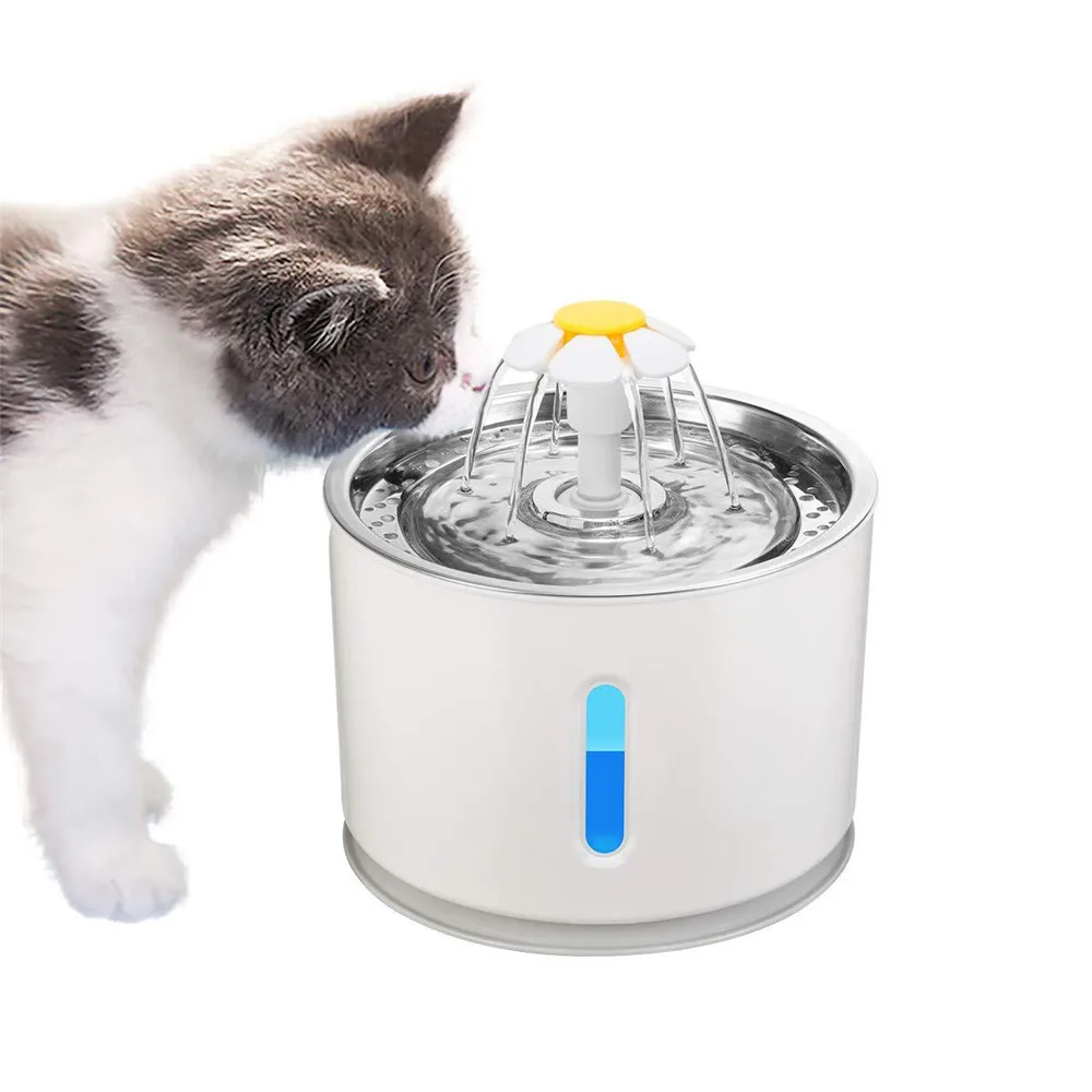 

LED Pet Water Dispenser 2.4L USB Electric Automatic Circulation Water Feeder Bowl for Cat Dog Drinking Fountain Pet Suppier