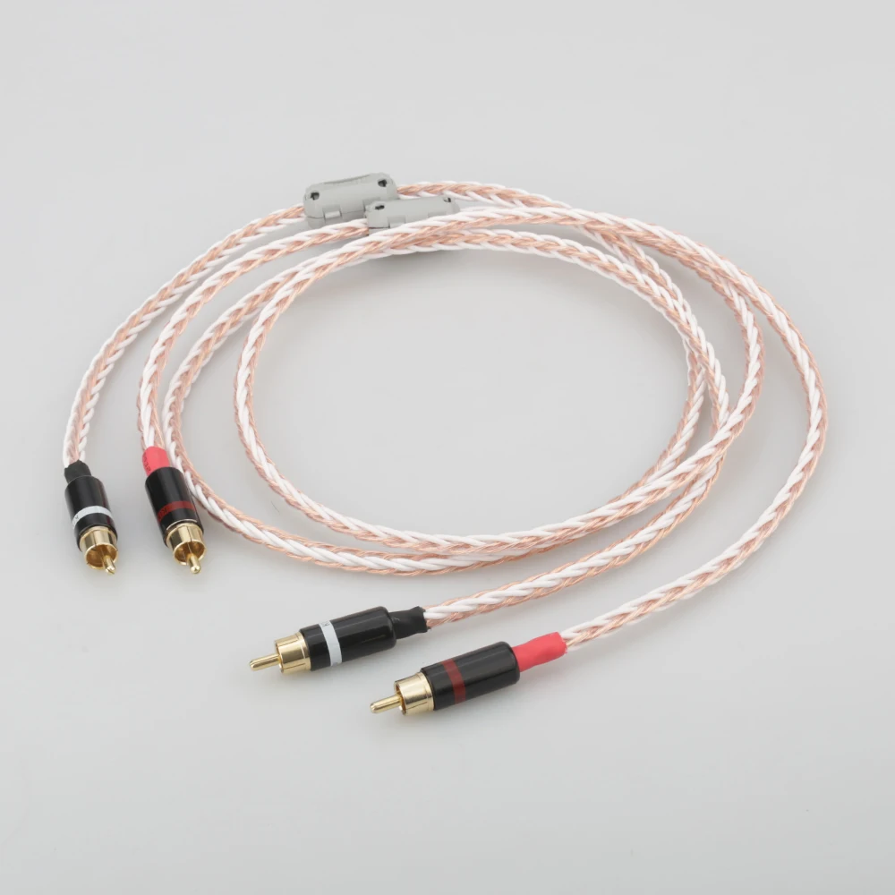 Кабель Audiocrast с RCA на Hi end HIFI OFC чистая медь серебро смешанный аудиопровод шнур