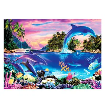 

1000 Pcs/Pack Thicken Paper Puzzle Landscape Assemble Jigsaw Home Decoration