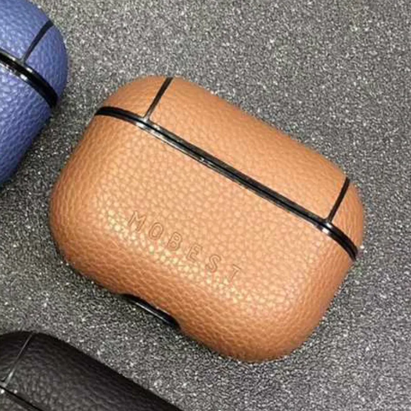 1113K Брендовый чехол для наушников для Airpods Pro чехол Роскошный кожаный чехол для Apple Air Pods 3 Pro чехол s Earpods наушники с крючками - Цвет: 1113K