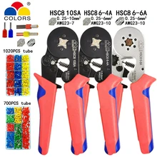 Трубчатые обжимные инструменты Мини Электрические плоскогубцы HSC8 10SA 0,25-10mm2 23-7AWG 6-4A/6-6A 0,25-6mm2 Высокоточный набор зажимов