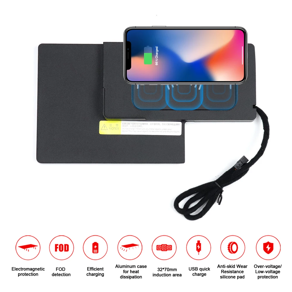 

QI Car Wireless Charger For Audi A4L/A5 2017 2018 Intelligent Infrared Fast Charging Phone holder for Samsung Huawei