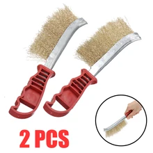 2 шт./компл. 9 дюймов медная щетка ручка проволока из нержавеющей стали щетка для удаления ржавчины Очиститель полировка ручной инструмент