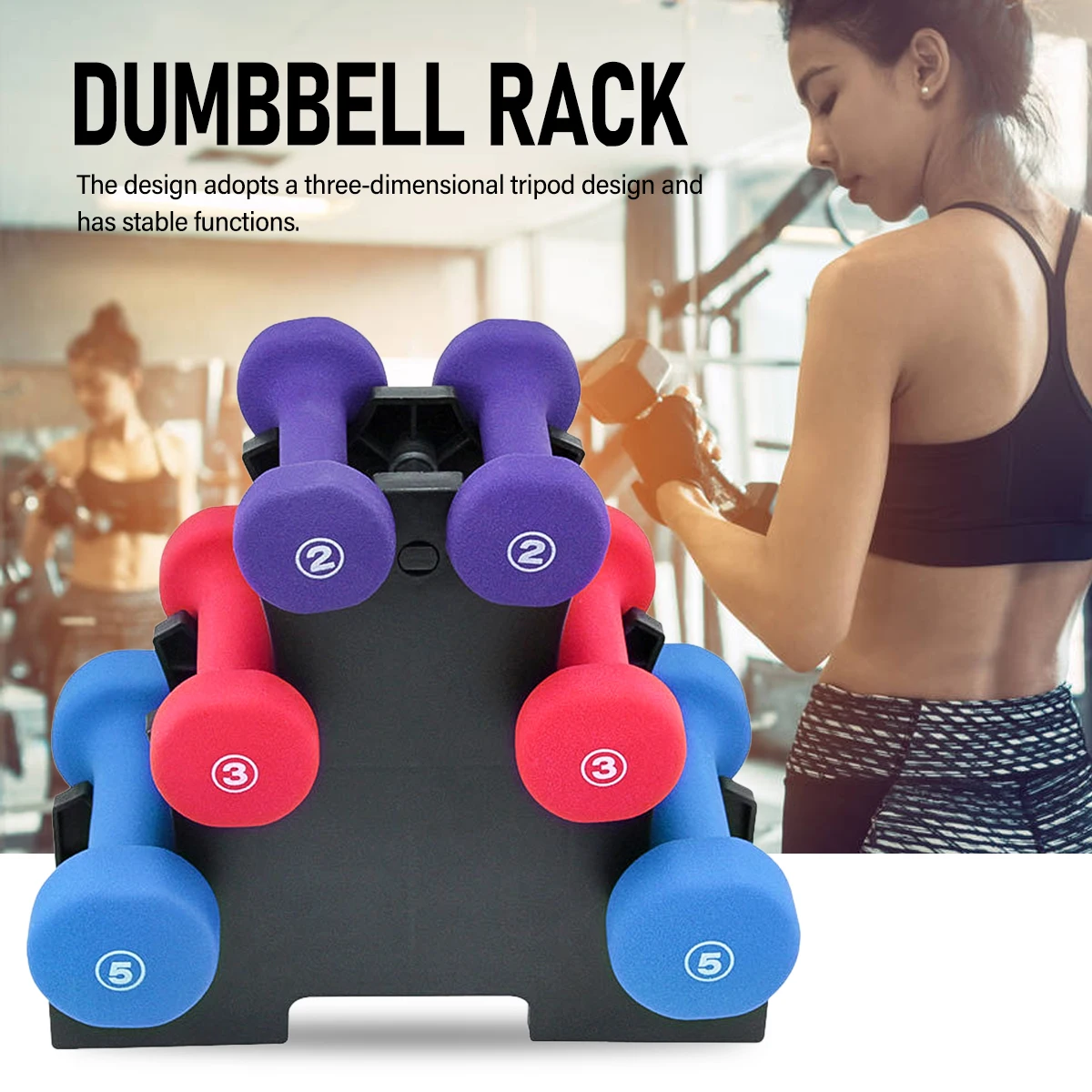 

Durable Weight Dumbbell Bracket Triangle Small Leaves Big leaves Different Shapes Dumbbell Bracket Fitness Equipment Accessories