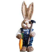 Mu Space милое Тканое платье из соломы с кроликом, костюм кролика, украшение для влюбленных с кроликом, садовый Балконный орнамент