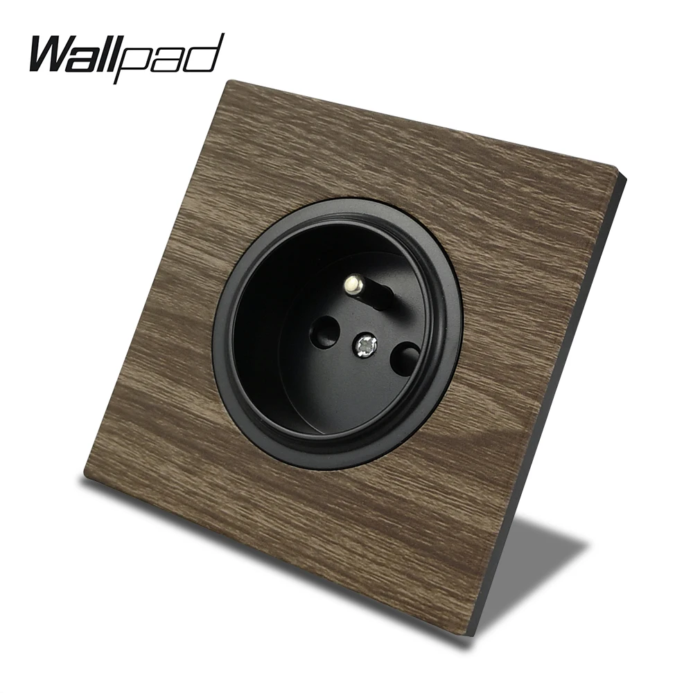 Wallpad L6 Подлинная древесина Panel16A французский Электрический розетка настенный, мощность пластины