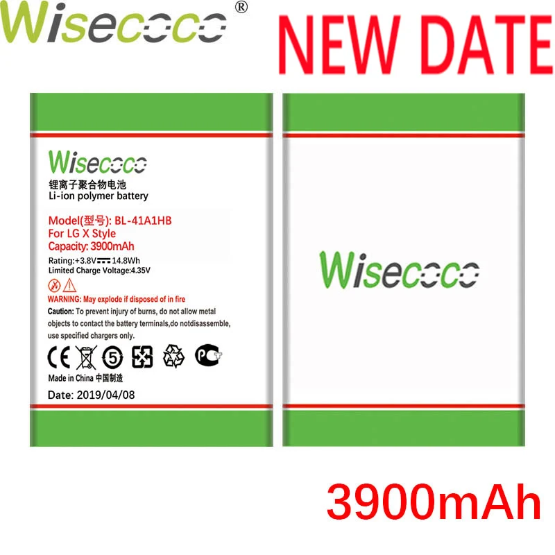 Wisecoco 3900 мАч BL-41A1HB Аккумулятор для LG X style Tribute HD Boost Mobile X style LS676 L56VL телефон аккумулятор+ номер отслеживания