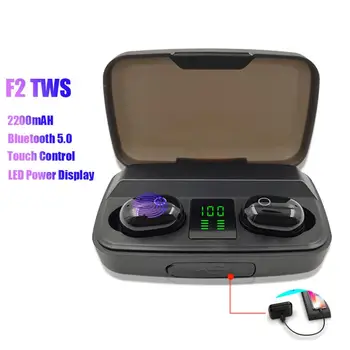 

TWS Bluetooth Headset 5.0 Touch LED Digital Display Bluetooth Headset Reverse Charging With Charging Treasure Function Earphone
