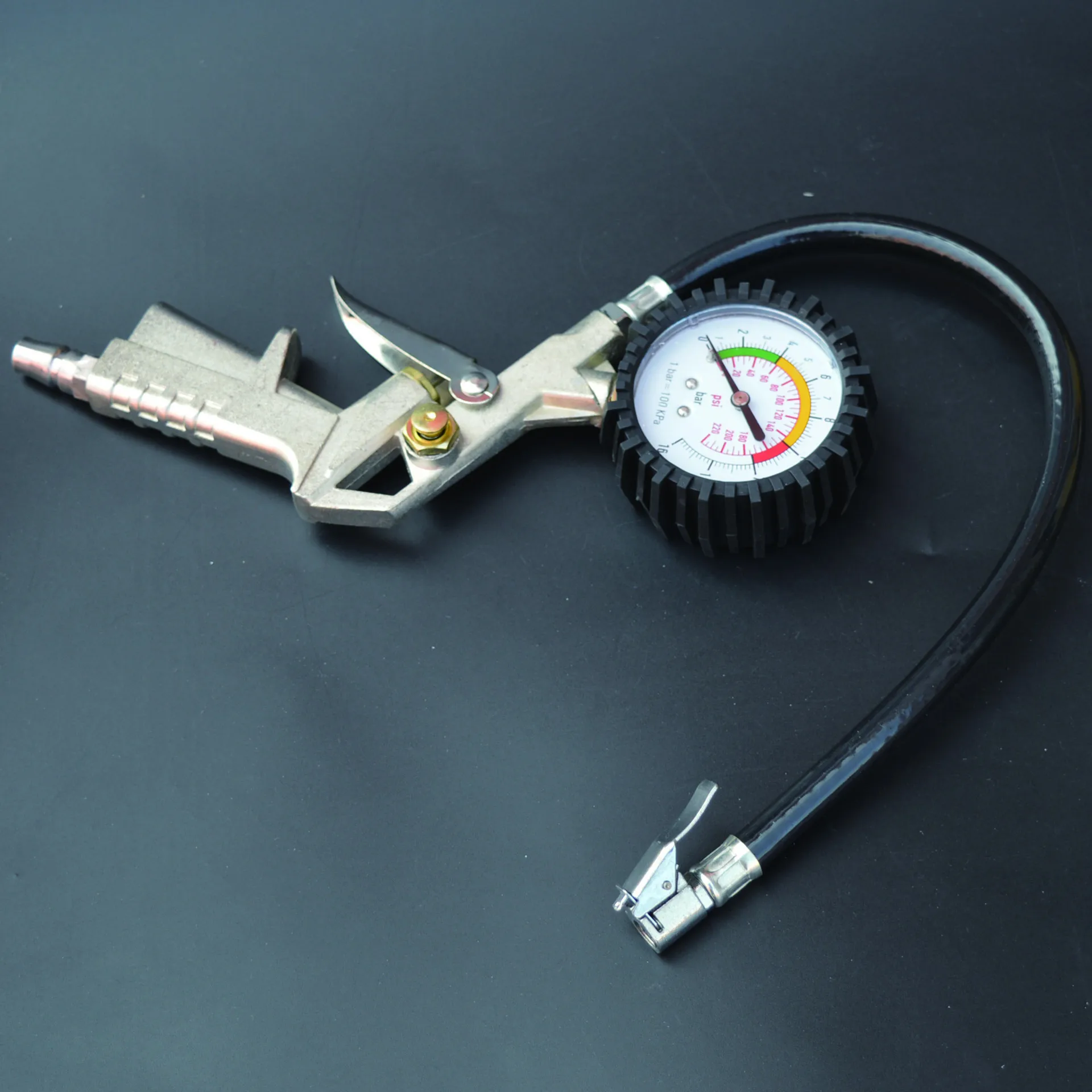

Currently Available Supply Profession Multi-functional Car Tire Pressure Monitoring Inflation Gun Tire Inflating Meter Pointer T