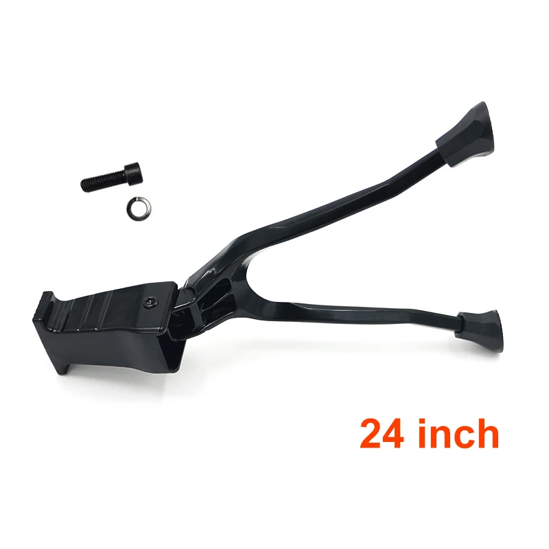 24 inch black Двойной велосипед Стенд велосипед Kick Stand для 2" 24" 2" 700C(28") велосипед MTB велосипед стояночный стенд soporte bicicleta аксессуары для велосипеда - Цвет: 24 inch black