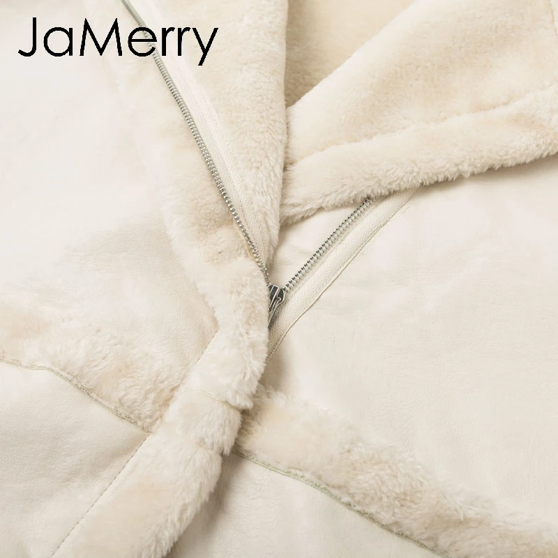 JaMerry/винтажное лоскутное пальто из искусственной кожи для женщин, плюшевое пальто из искусственного меха на молнии, мягкие зимние теплые пальто, верхняя одежда с карманами, короткие куртки